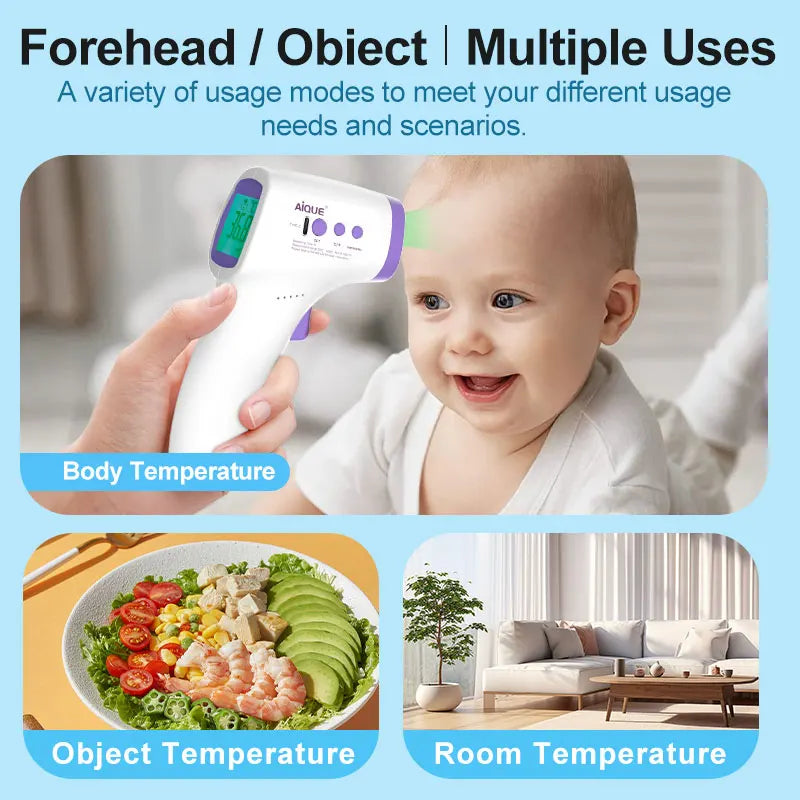 Rechargeable Forehead Thermometer Non Contact Infrared Medical