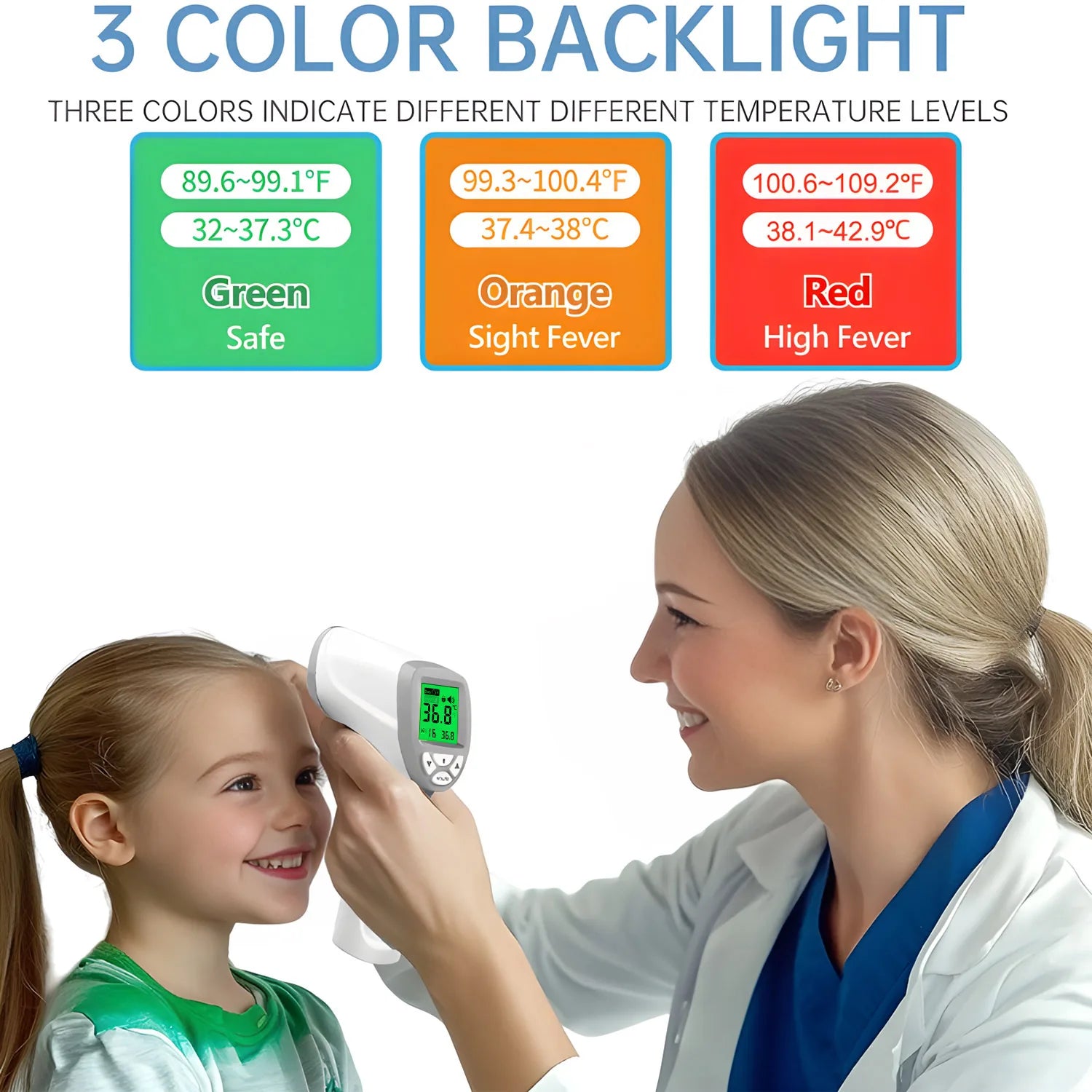 Baby Non Contact Thermometer Digital Infrared Forehead Fever Scanner