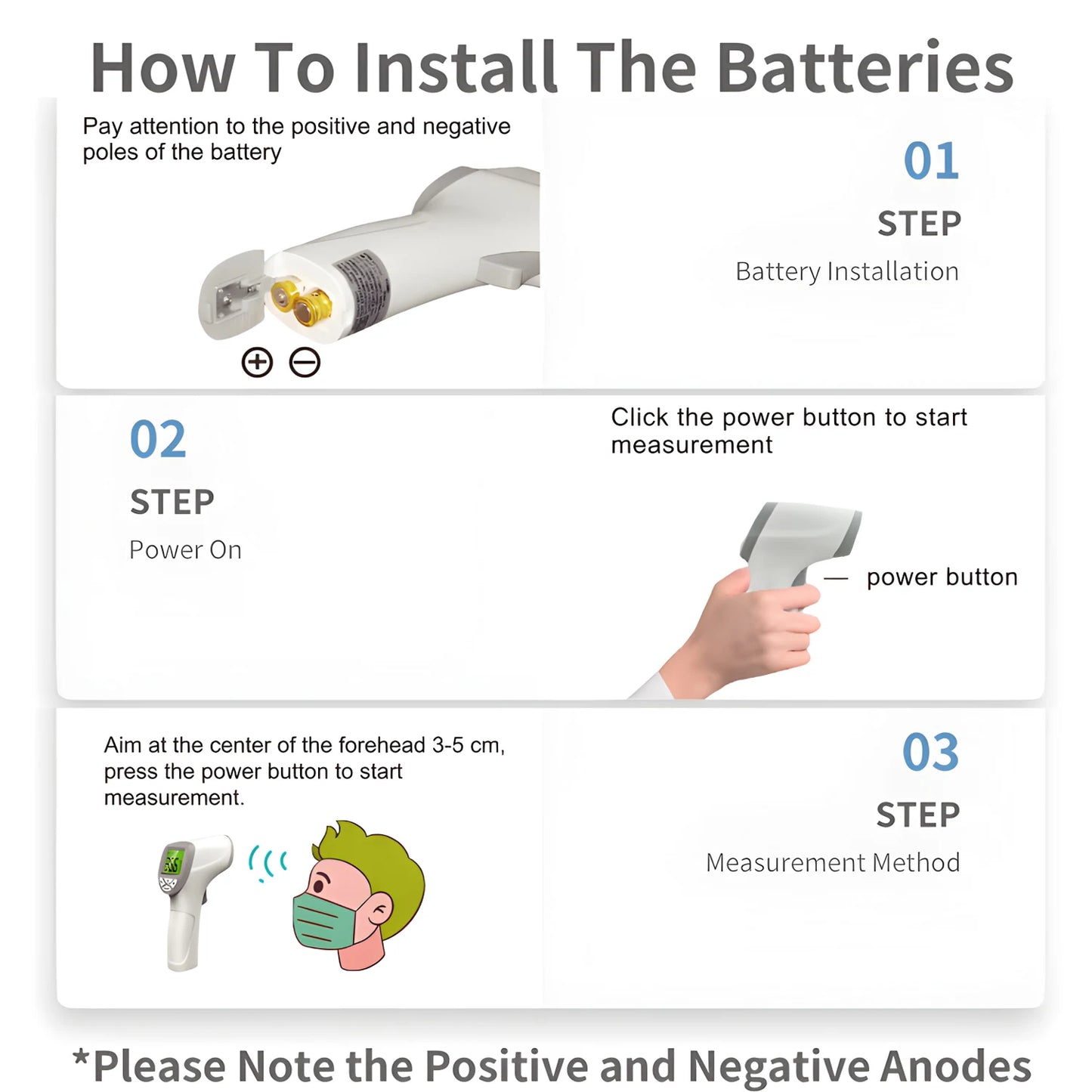 Baby Non Contact Thermometer Digital Infrared Forehead Fever Scanner