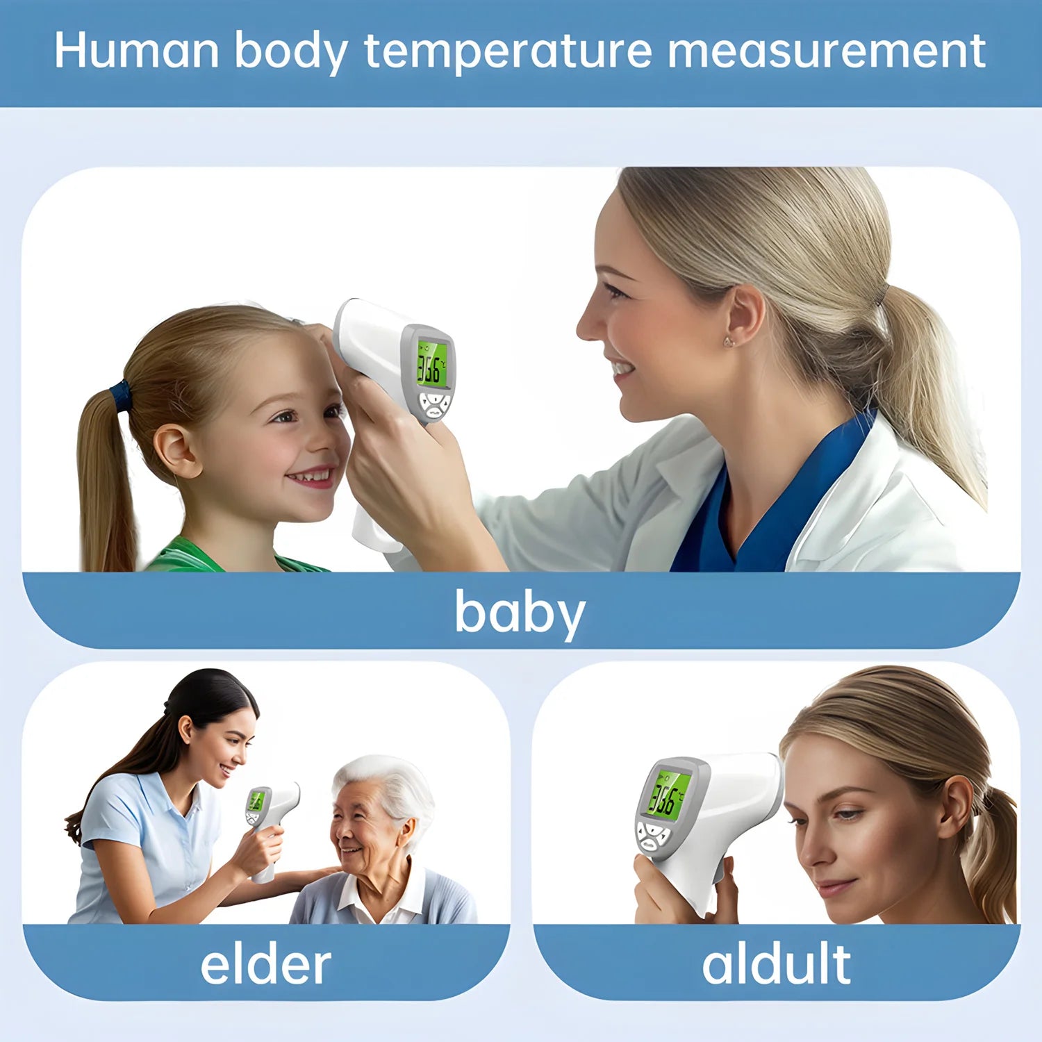 Baby Non Contact Thermometer Digital Infrared Forehead Fever Scanner