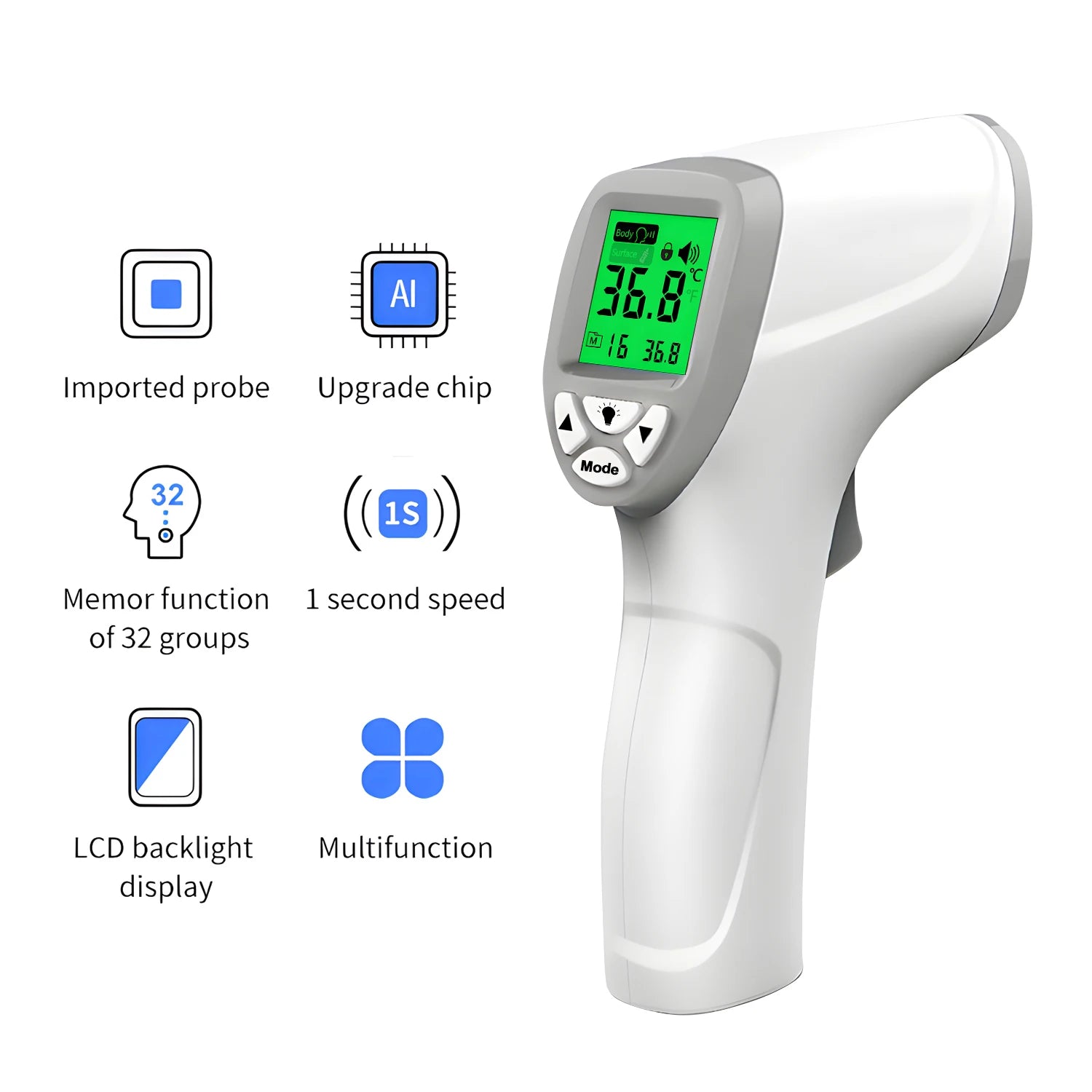 Baby Non Contact Thermometer Digital Infrared Forehead Fever Scanner